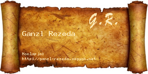 Ganzl Rezeda névjegykártya